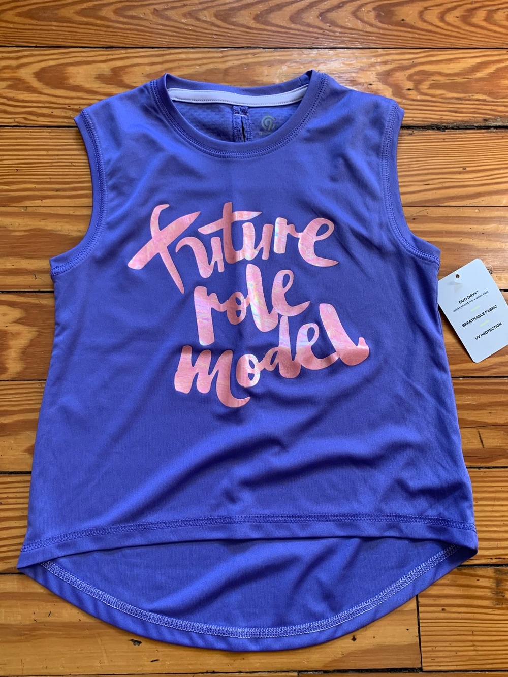 Champion Purple Tank Top with Pink 'Future Role Model' Graphic
